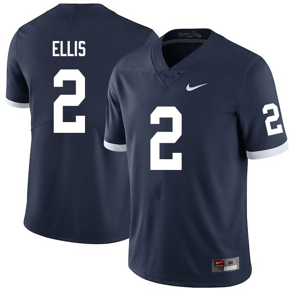 NCAA Nike Men's Penn State Nittany Lions Keaton Ellis #2 College Football Authentic Throwback Navy Stitched Jersey RYZ2298DD